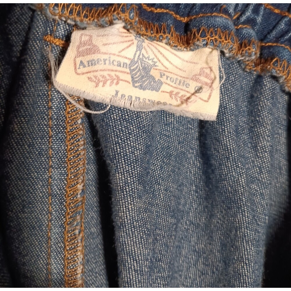 VTG American Profile Button‑Front Denim Midi Skirt Women’s Size 12 USA Made - Picture 2 of 4